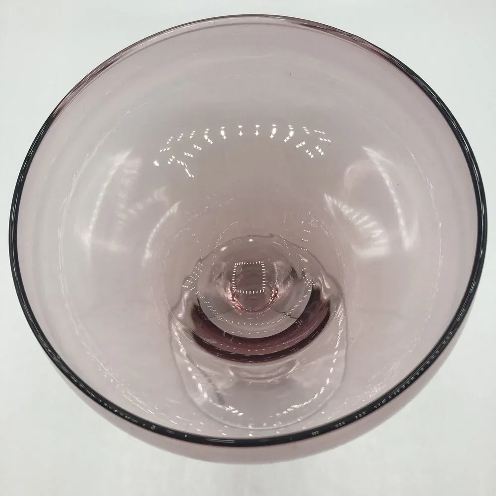 Poland Amethyst Purple Blown Glass Pitcher 6 Margarita Glasses Handmade Barware